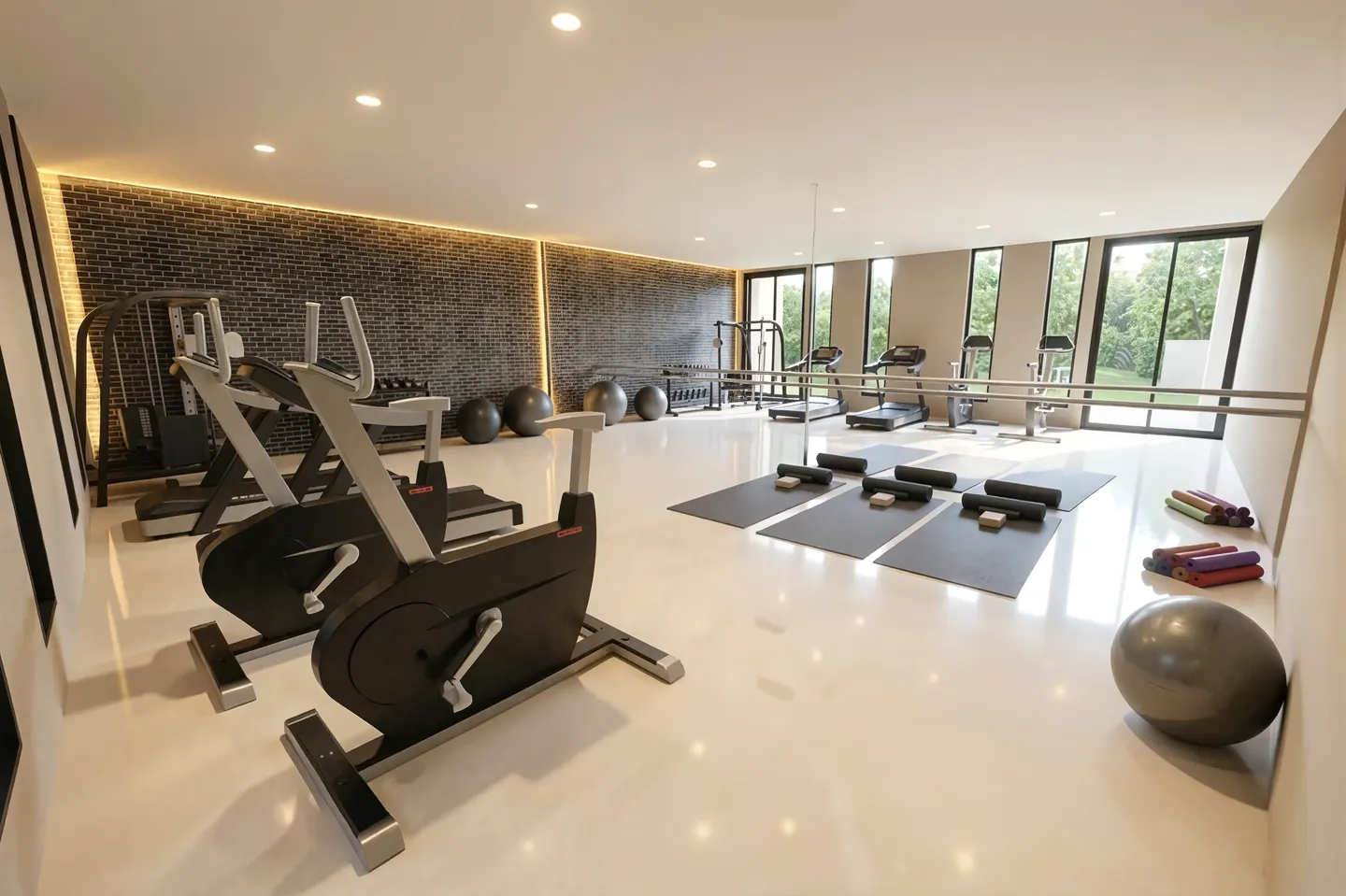 Render de gimnasio en el Club House de Ruitoca Condominio Campestre